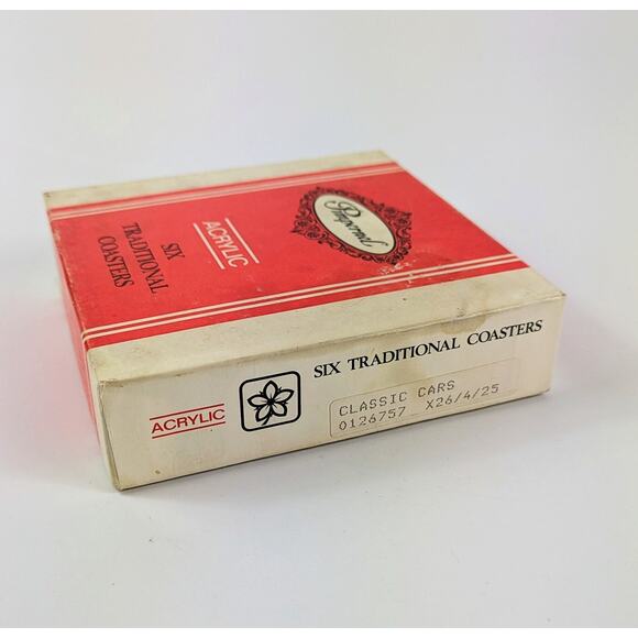 Pimpernel Vintage Drink Coasters Acrylic Classic Cars Made in England Six Cork - Picture 10 of 12